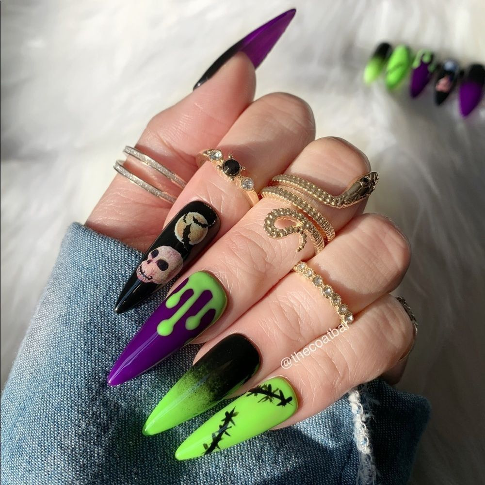 Halloween Press On Nails | Handmade Nails | Custom Nails